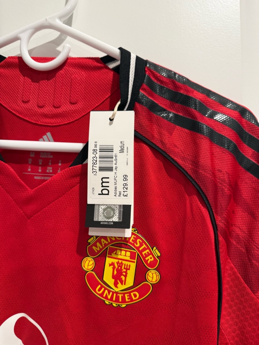 adidas Red and Black Manchester United Home Jersey